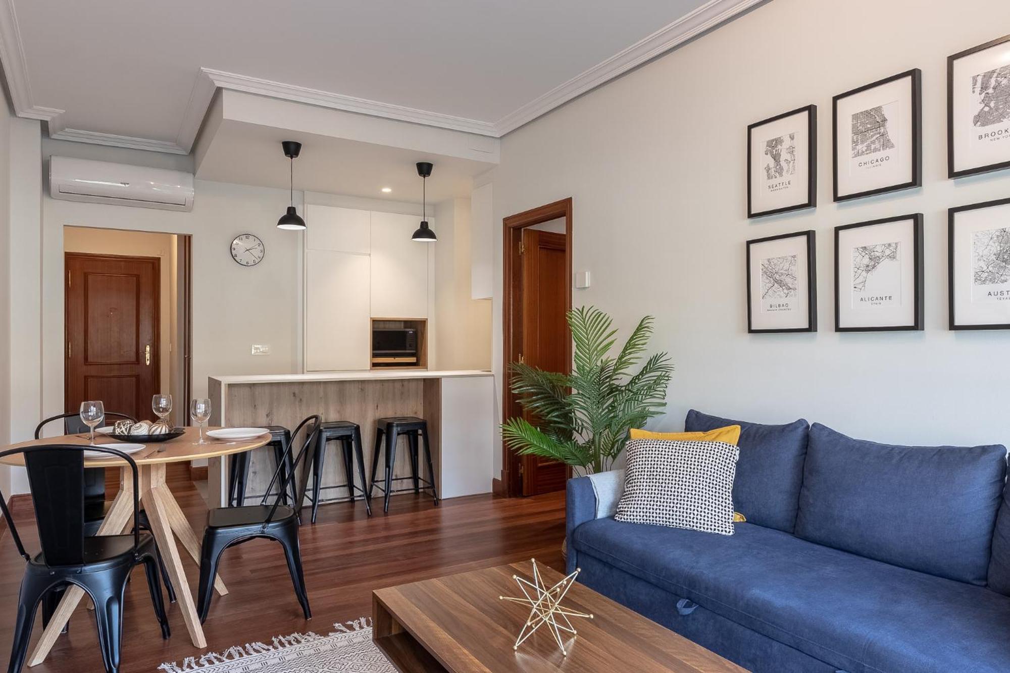 Apartamento Moderno Y Acogedor En El Corazon De Bilbao
