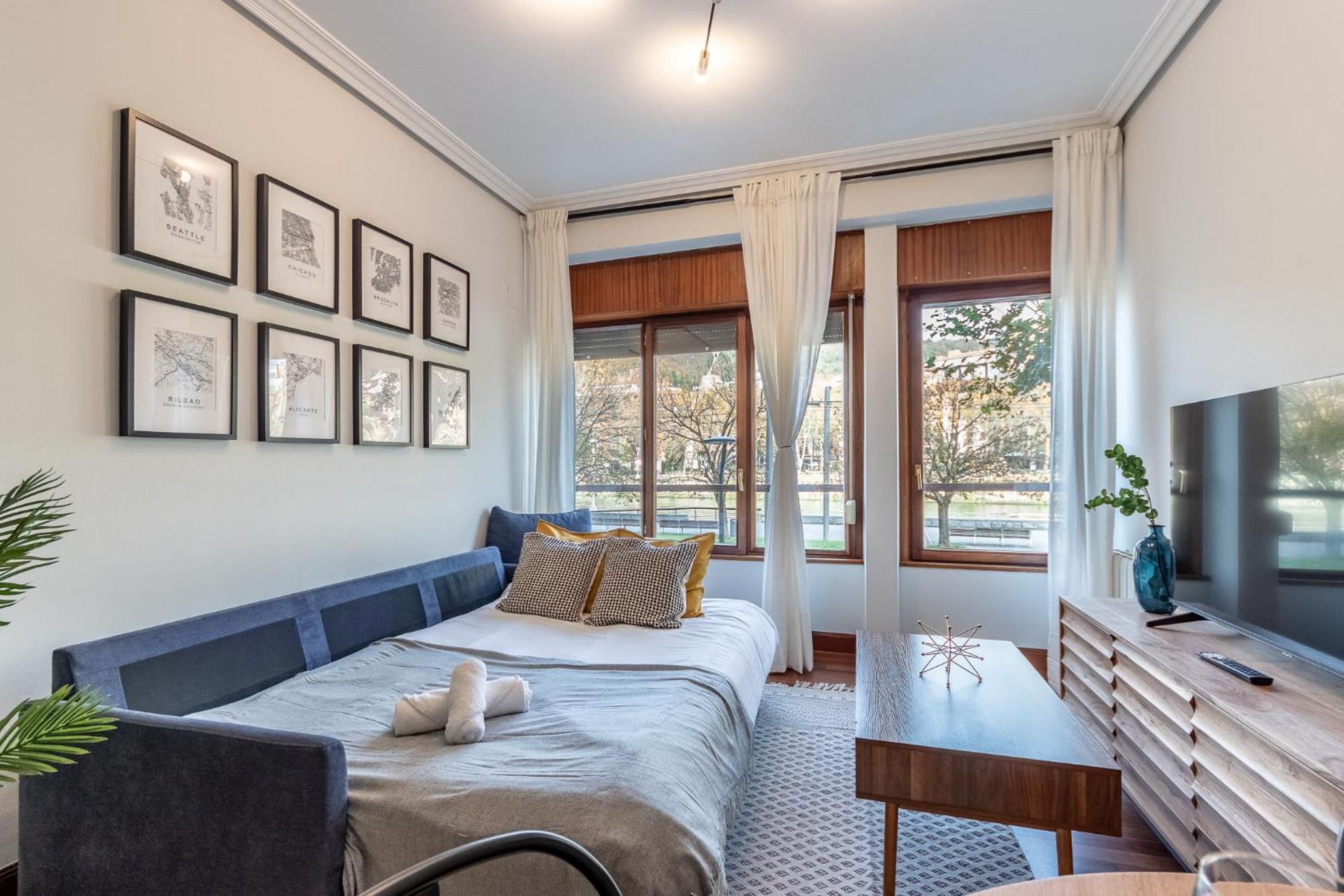 Moderno Y Acogedor En El Corazon De Apartamento Bilbao